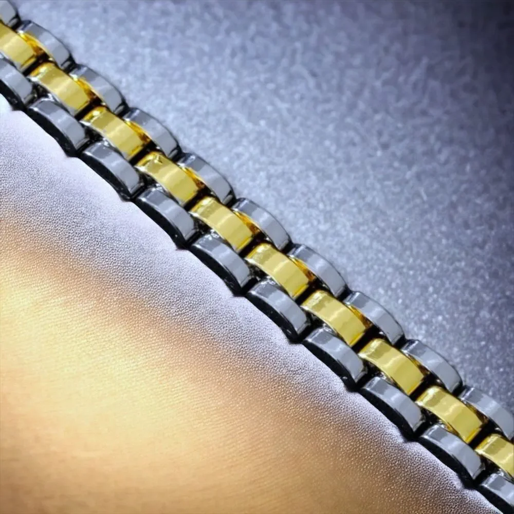 Men’s Stainless Steel l Bracelet l Silver/Gold l Black/Gold l Link Closure l New